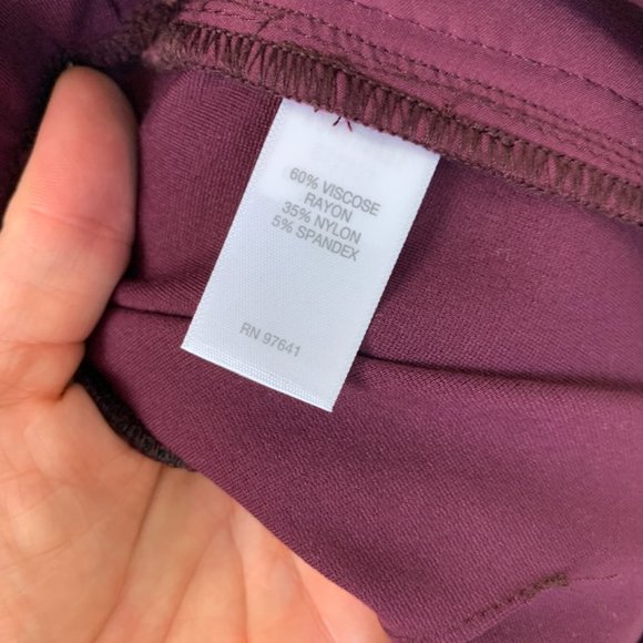 J. Jill Ponte Knit Pencil Skirt - Burgundy, Large - NEW - Picture 6 of 7